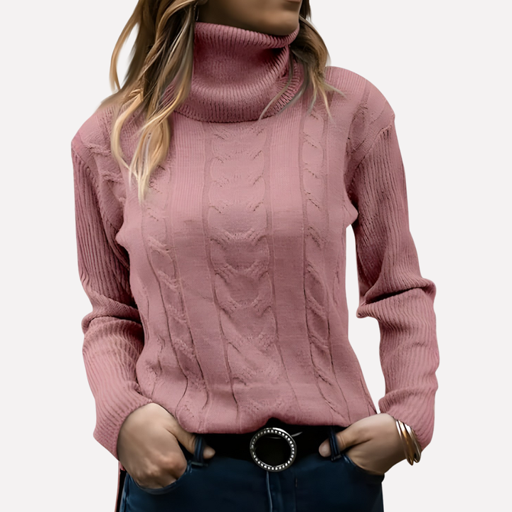Kvinders Turtleneck Pullover – Afslappet Hverdag Stil
