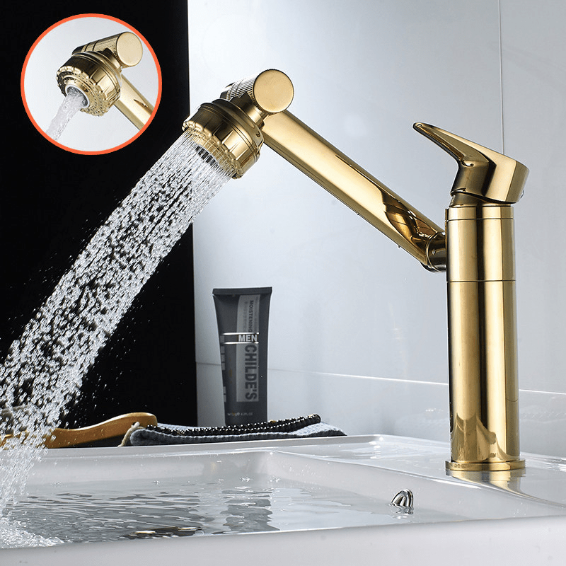 FLEXISPOUT – Fleksibel 360° vandhane med spray-funktion til håndvasken