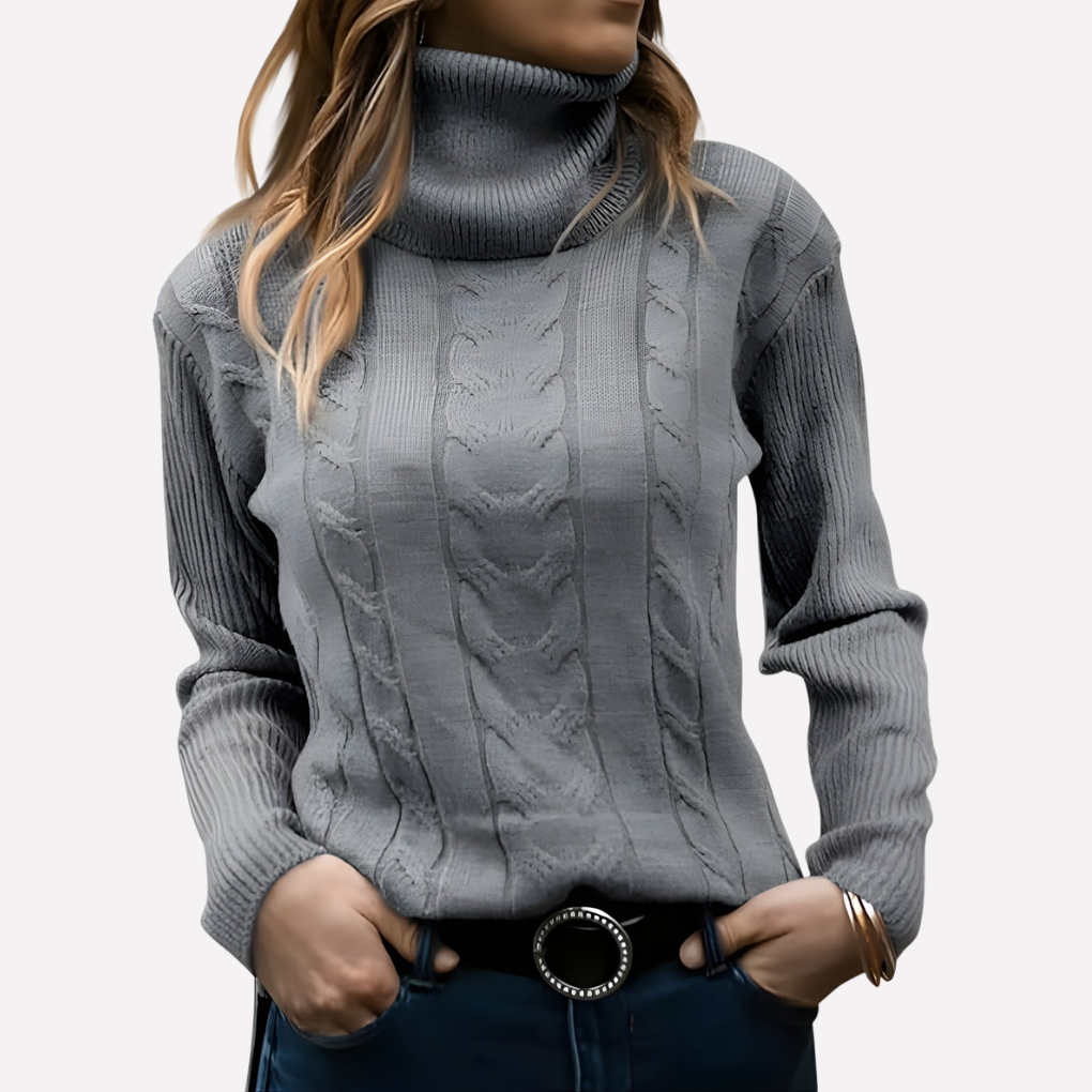 Kvinders Turtleneck Pullover – Afslappet Hverdag Stil