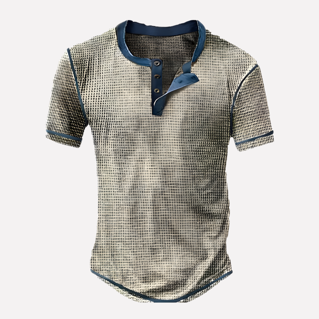 Mænds Waffle Strik Casual T-shirt