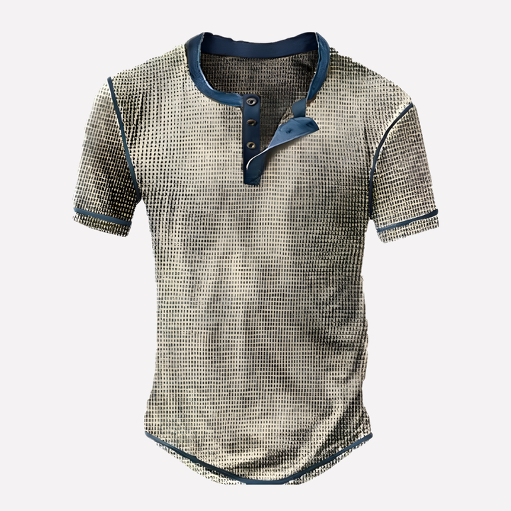 Mænds Waffle Strik Casual T-shirt