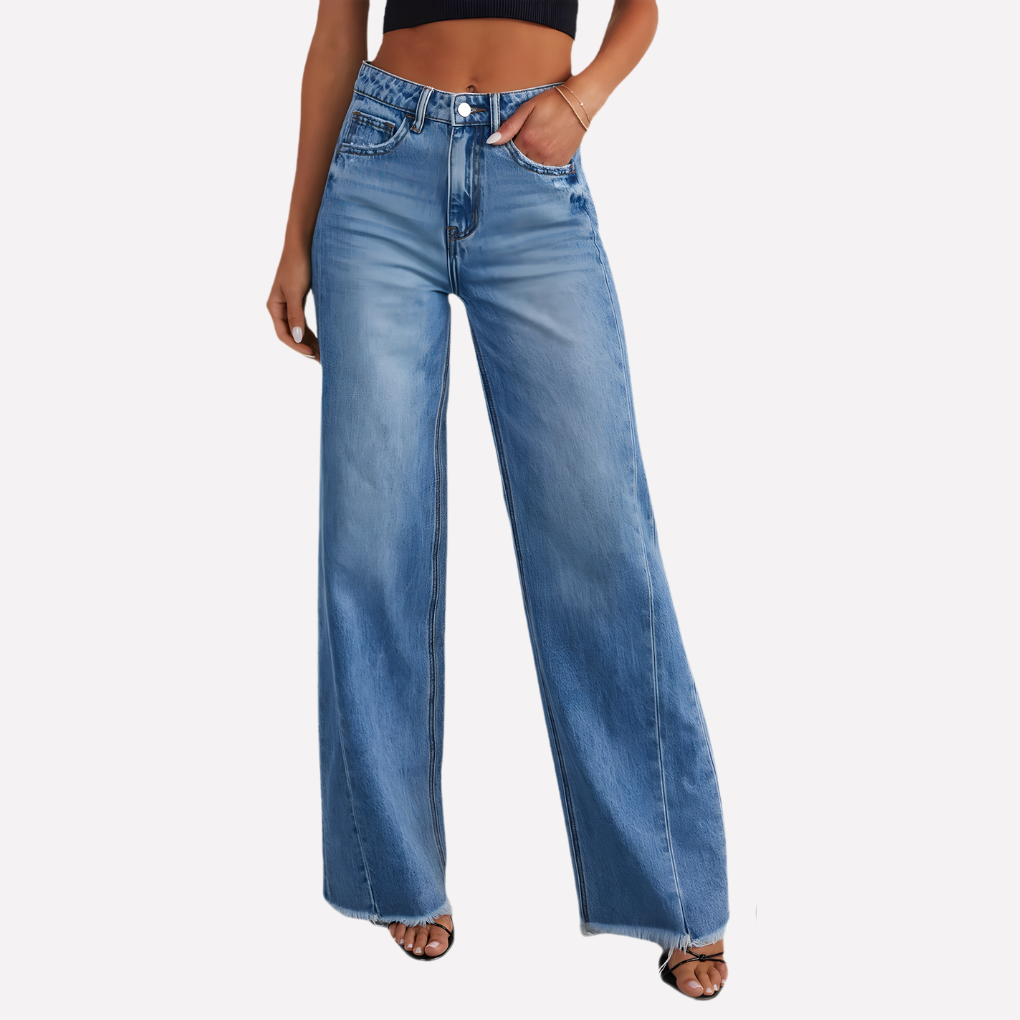 Kvinders Bredbenede Jeans