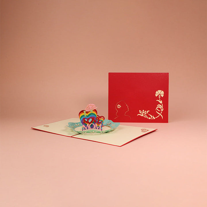 Mors Dag-3D-blomsterkort, unik erindring til hende