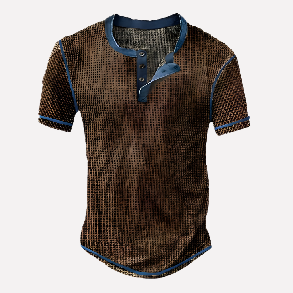 Mænds Waffle Strik Casual T-shirt