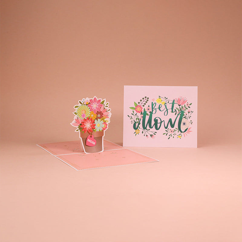 Mors Dag-3D-blomsterkort, unik erindring til hende