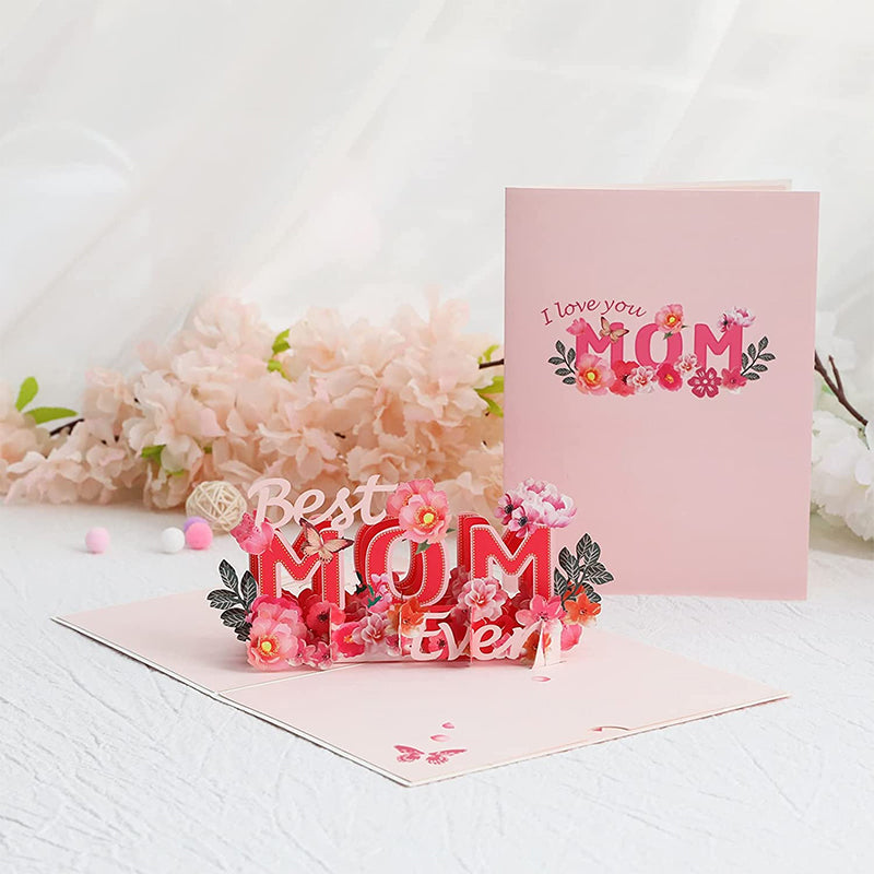 Mors Dag-3D-blomsterkort, unik erindring til hende
