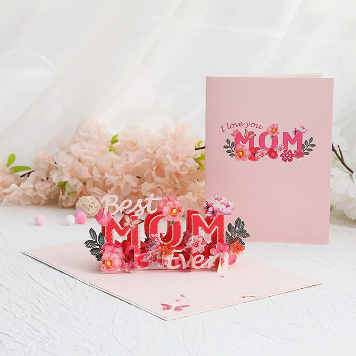 Mors Dag-3D-blomsterkort, unik erindring til hende