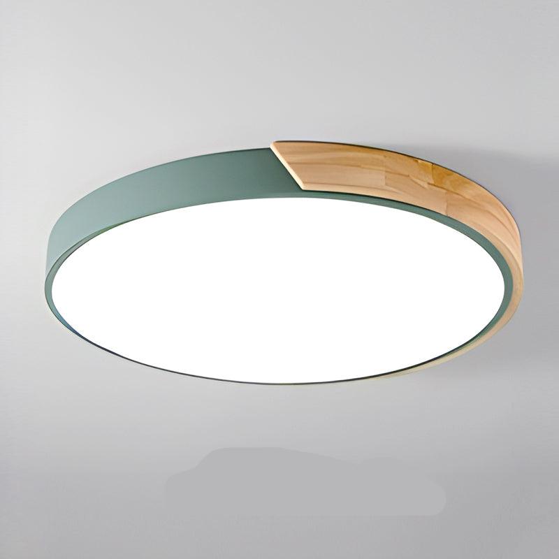Slank rund loftlampe, moderne minimalistisk skær til hjemmet