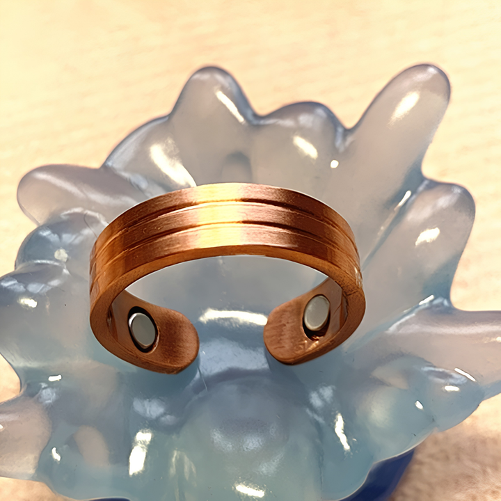 Fransk-stil Kat-øje Sten Kobber Magnet Ring