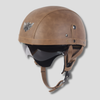 Vintage motorcykelhjelm med udtrækkeligt visir