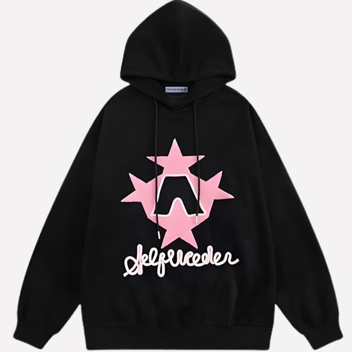 Kvinders Oversized Grafisk Hoodie