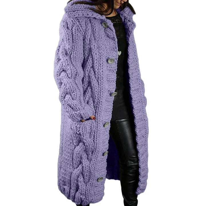 Behageligt tykt strikket cardigan - Emma