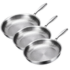 Premium titanium gryde-/pandesæt, 3 dele – Egnet til induktion & naturlig non-stick belægning – 3 pander