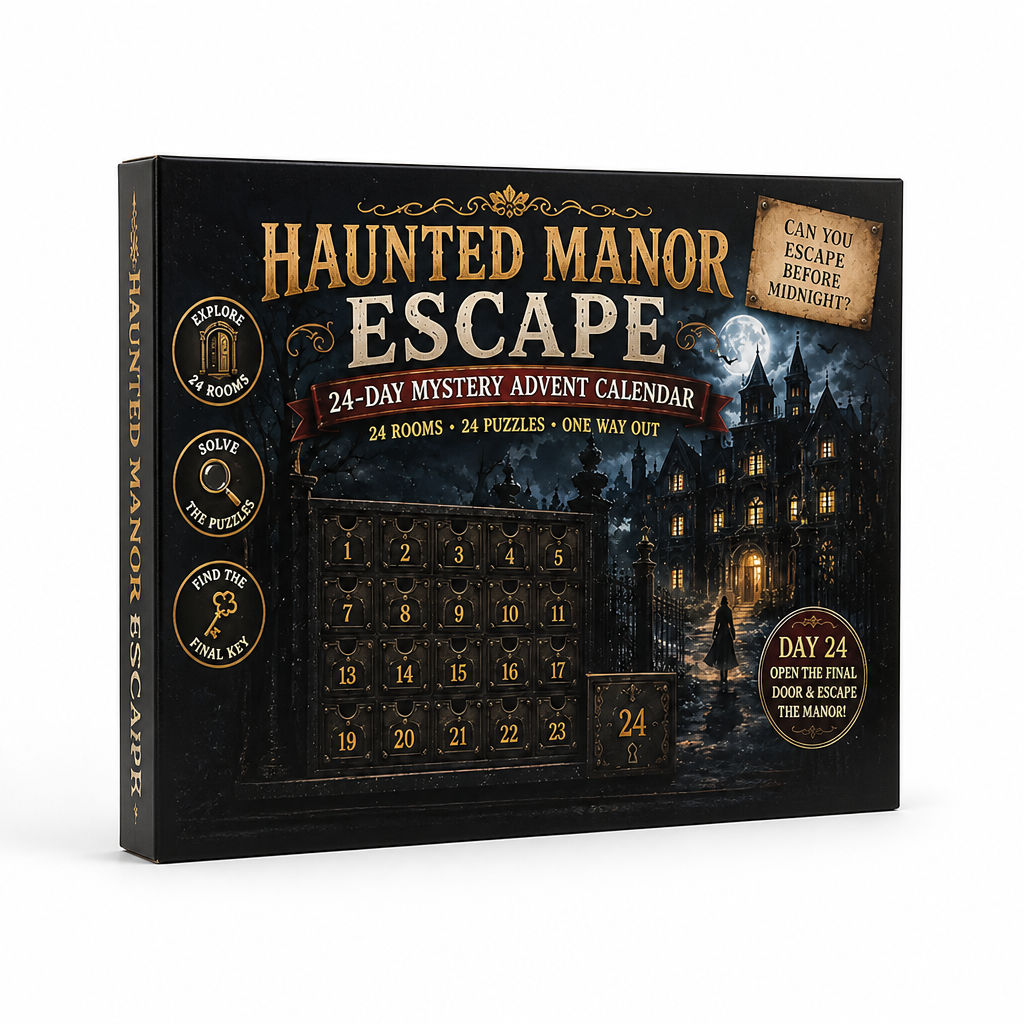 Escape room-julekalender med 24 gåder og 6 hemmelige temaer
