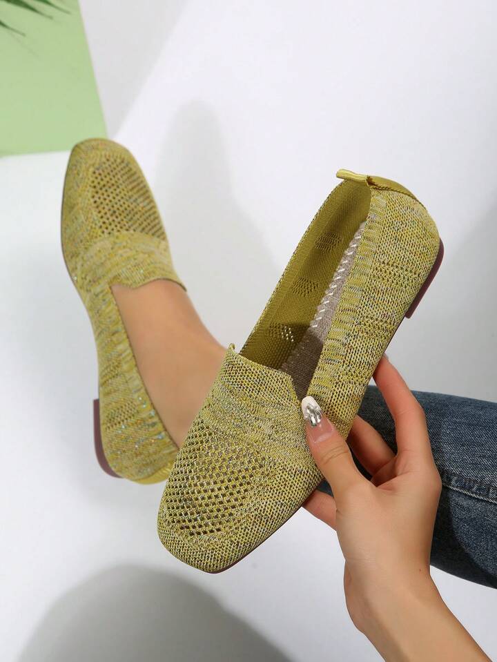 Ortopædiske slip-on-sneakers til damer med blød indersål og åndbart mesh