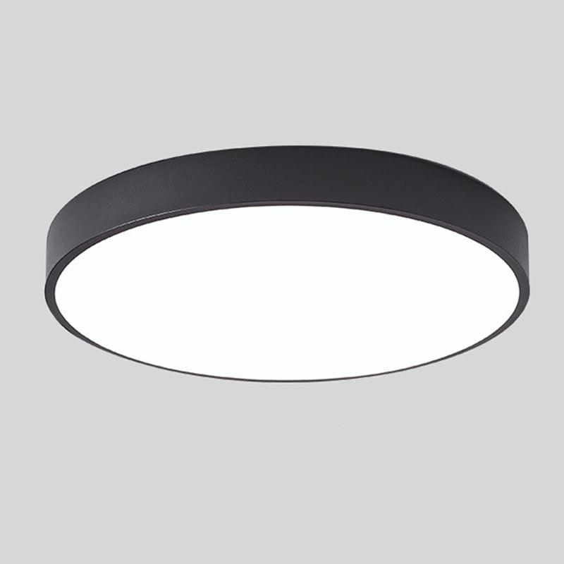 Slank rund loftlampe, moderne minimalistisk skær til hjemmet