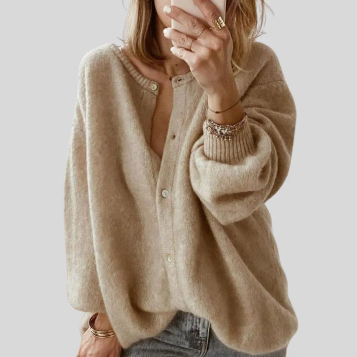 Strikket cardigan med knapper