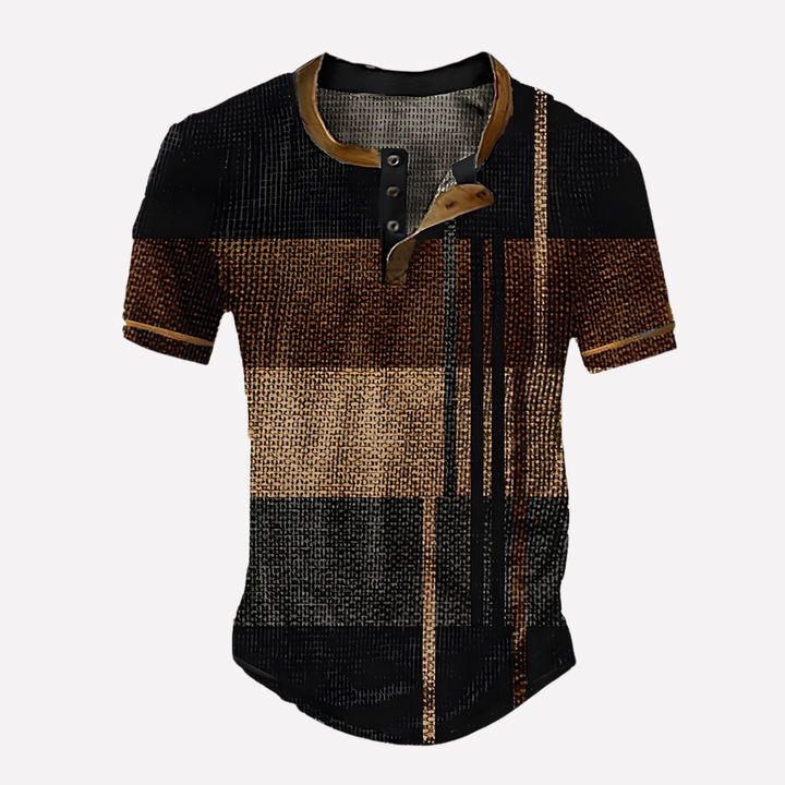 Mænds Waffle Strik Casual T-shirt
