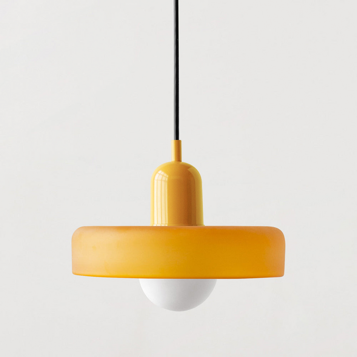 Farverig pendellampe i Bauhaus-stil - StiloGlas