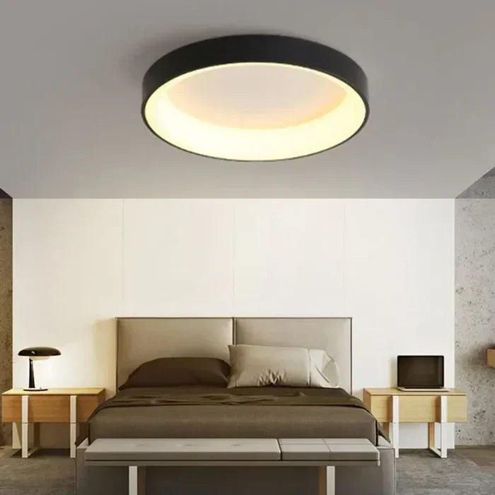 Rund LED-loftlampe – skandinavisk stil, holdbar og stemningsfuldt lys til dit hjem