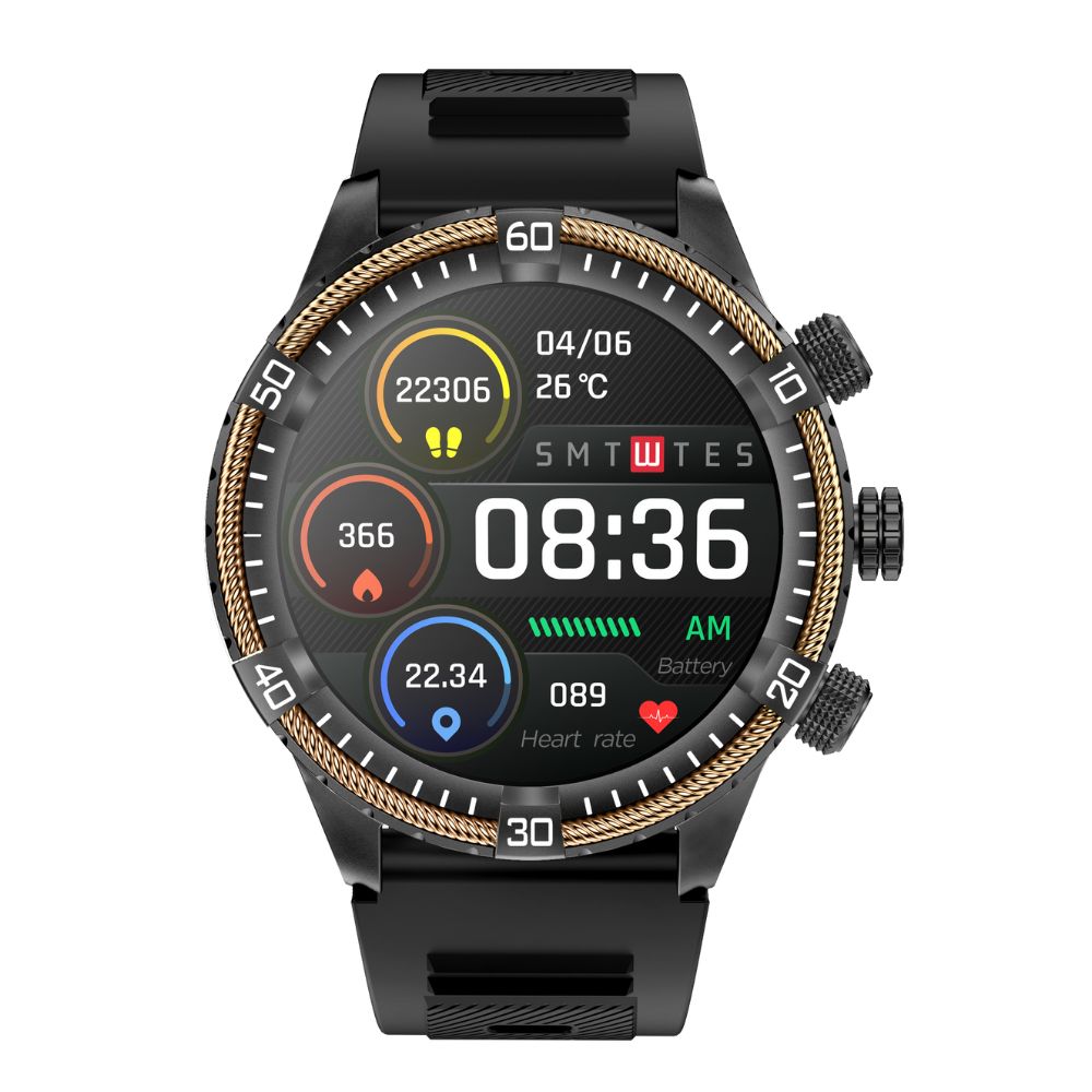 Vandtæt smartwatch med blodtryksmåler, iltmætning og søvnovervågning