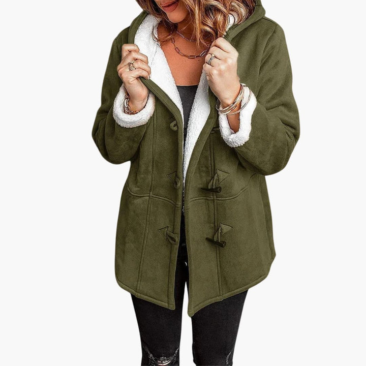 Kvinders Hættefrakke – Toggle Front Stil