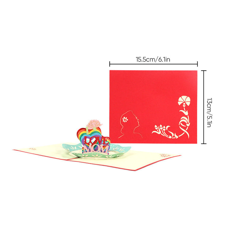Mors Dag-3D-blomsterkort, unik erindring til hende