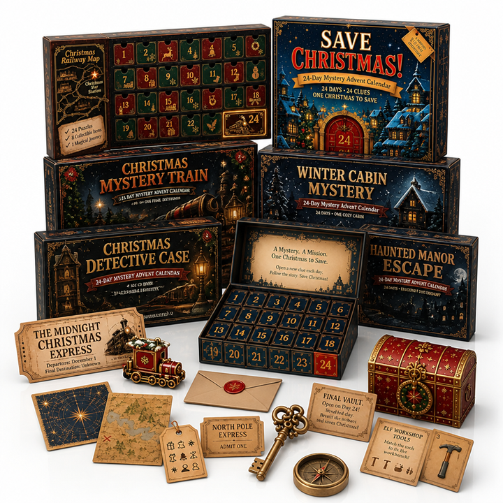Escape room-julekalender med 24 gåder og 6 hemmelige temaer