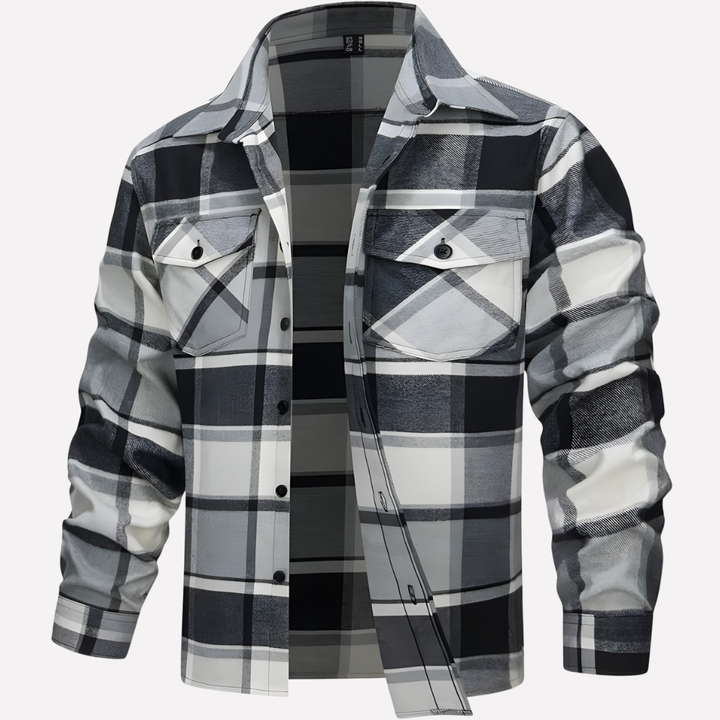 Mænds Plaid Flannel Skjorte