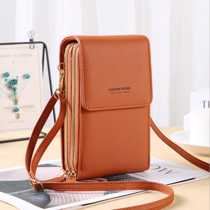 Telefontaske med touchscreen og pungfunktion – kompakt crossbody-taske til daglig brug