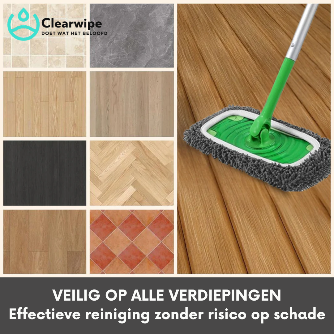 Genanvendelige mikrofiber-moppeovertræk til våd og tør gulvrengøring