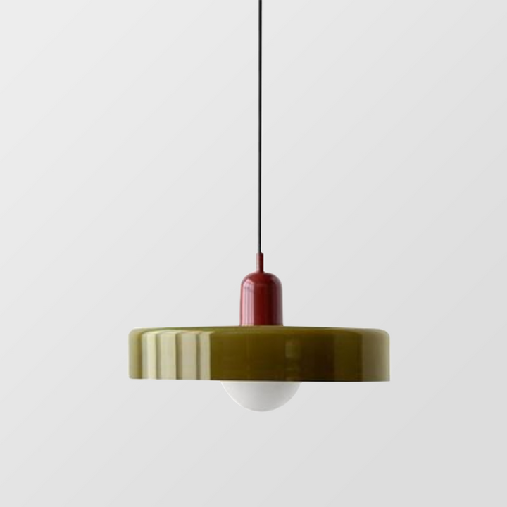 Farverig pendellampe i Bauhaus-stil - StiloGlas