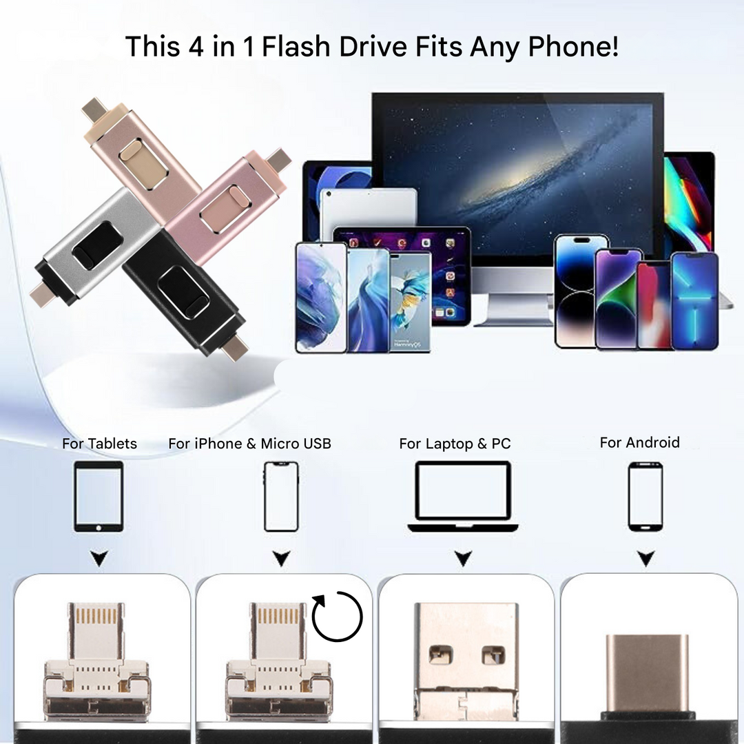 USB-stik 4-i-1 til alle enheder - DataFlex