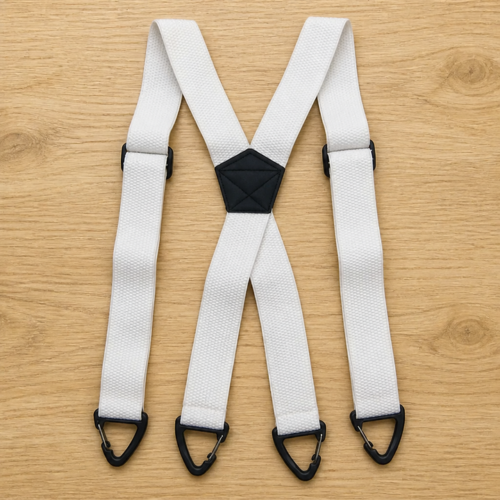 Elastiske seler til herrer, 3,8 cm brede med metalclips, X- eller Y-ryg
