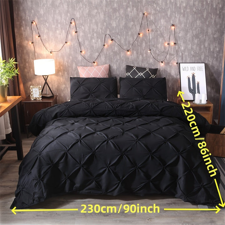 Elegant sengetøjssæt med pintuck-detaljer