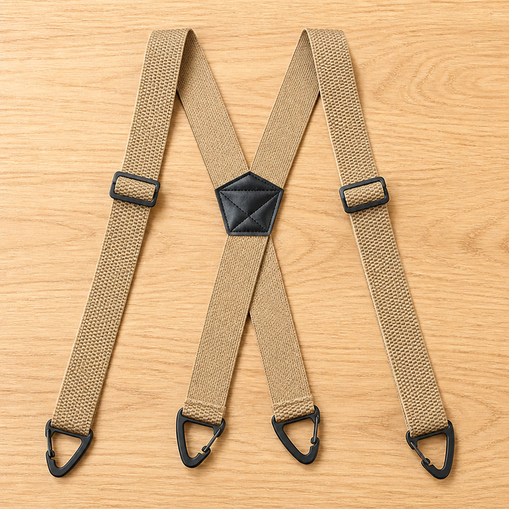 Elastiske seler til herrer, 3,8 cm brede med metalclips, X- eller Y-ryg