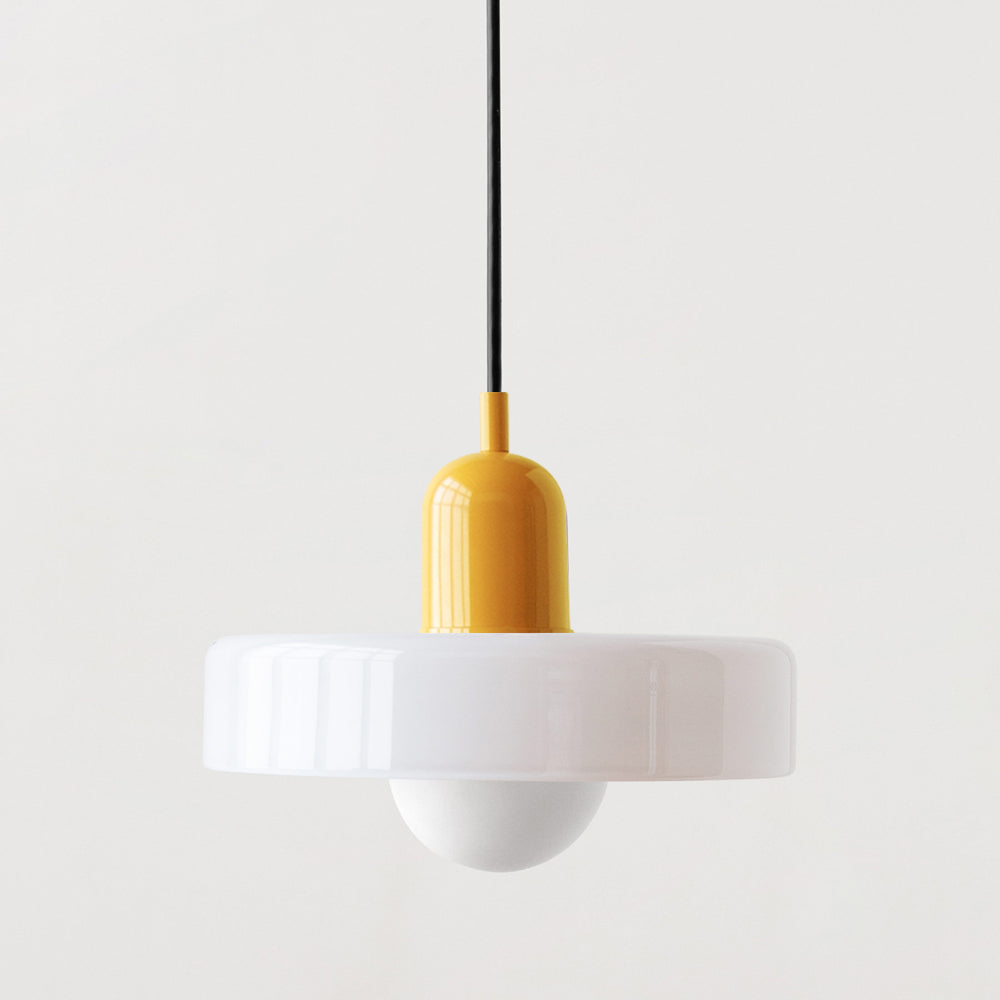 Farverig pendellampe i Bauhaus-stil - StiloGlas