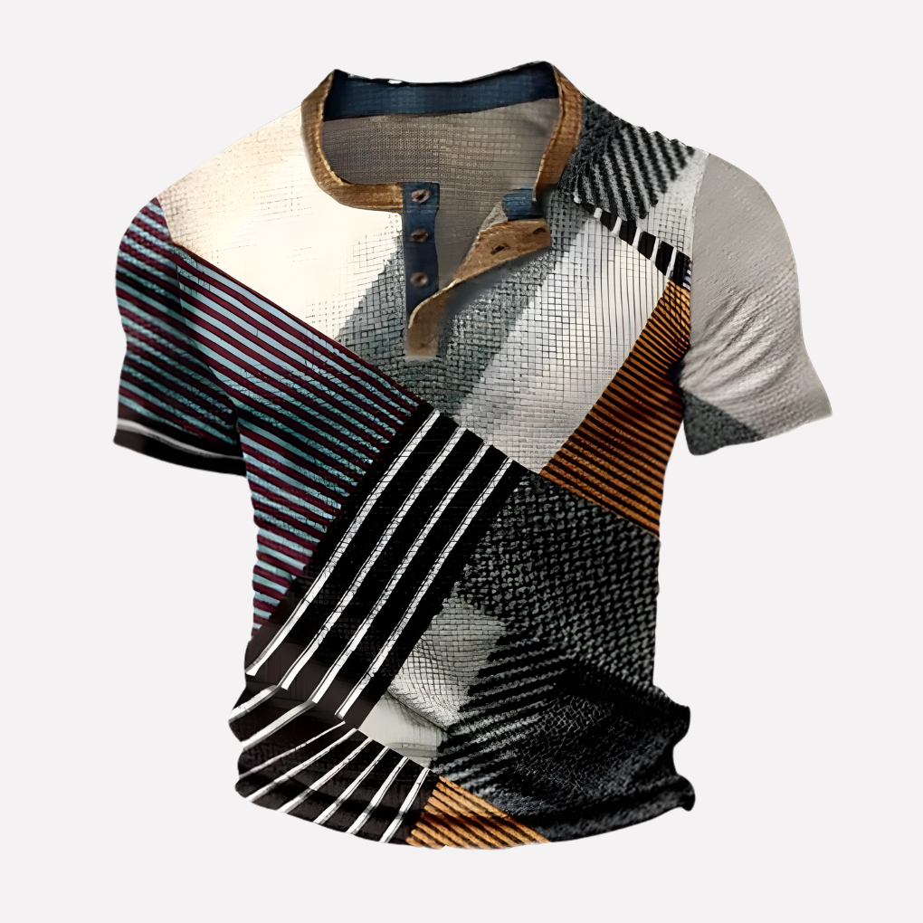 Mænds Waffle Strik Casual T-shirt