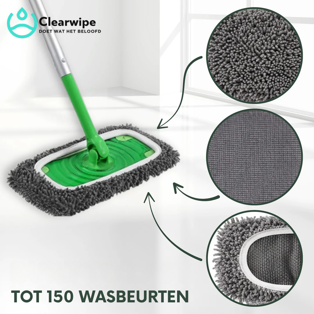 Genanvendelige mikrofiber-moppeovertræk til våd og tør gulvrengøring