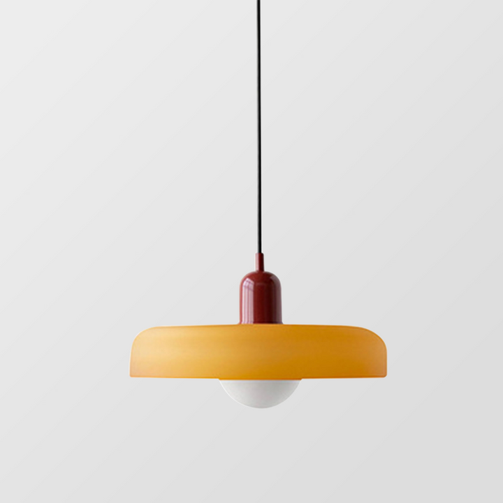 Farverig pendellampe i Bauhaus-stil - StiloGlas
