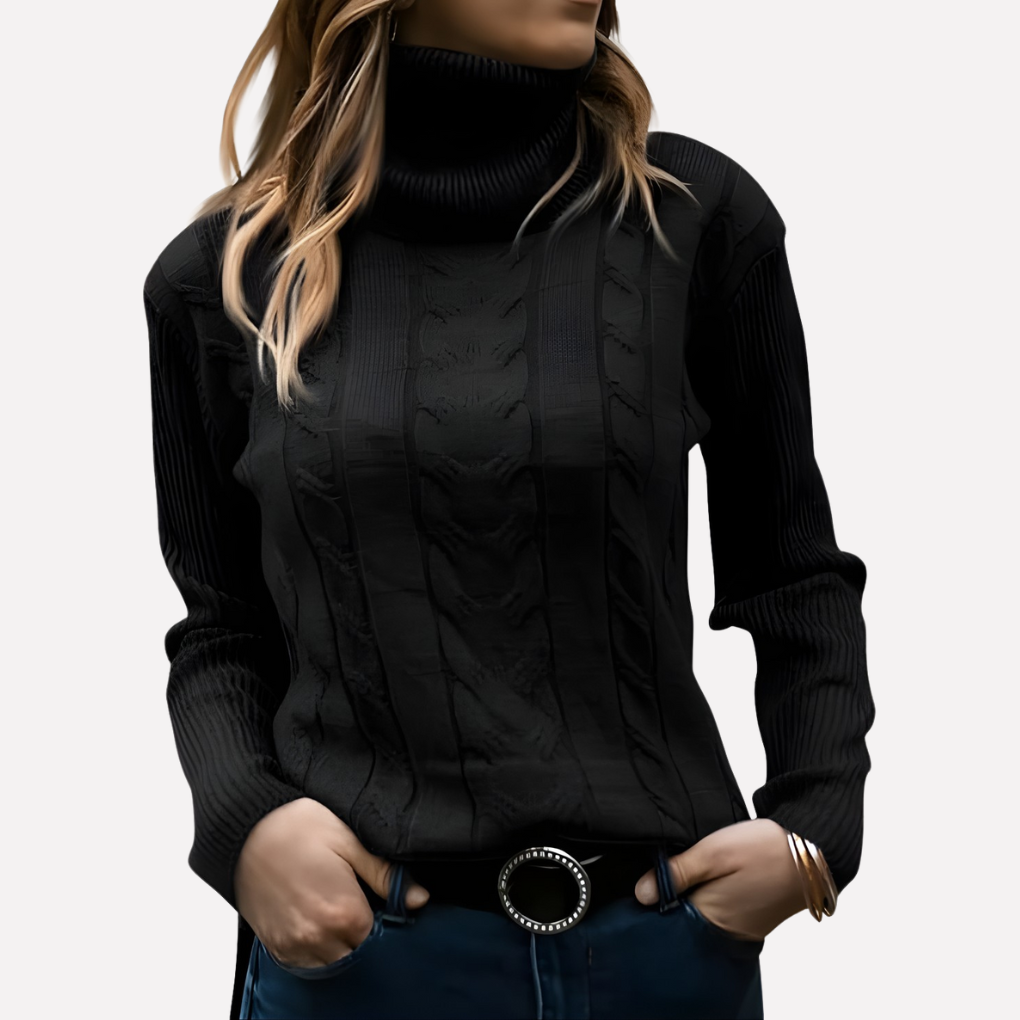 Kvinders Turtleneck Pullover – Afslappet Hverdag Stil