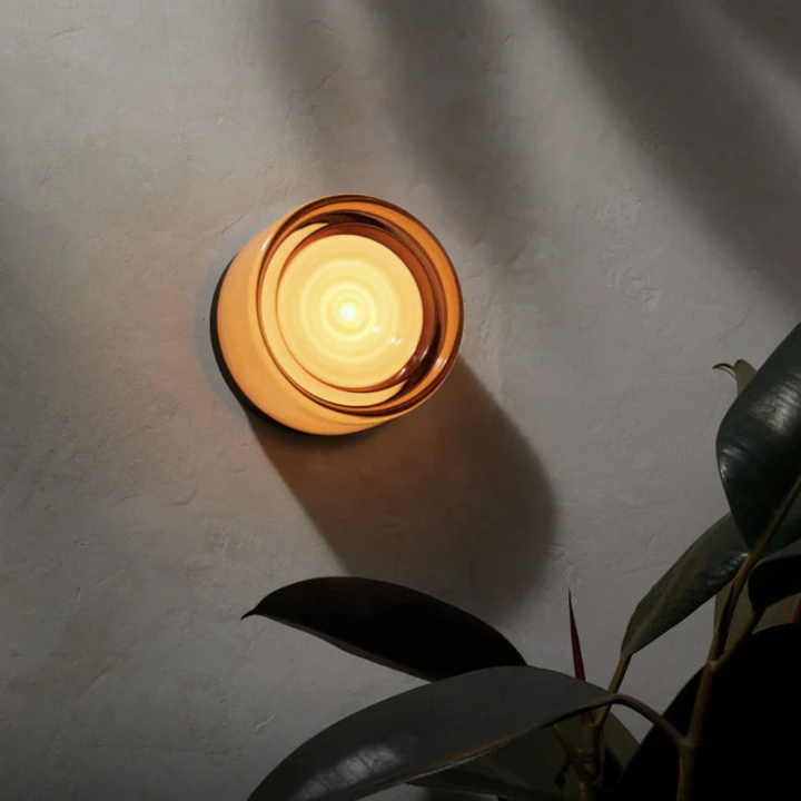 Rundt moderne glasvæglampe LED med 1 lyskilde