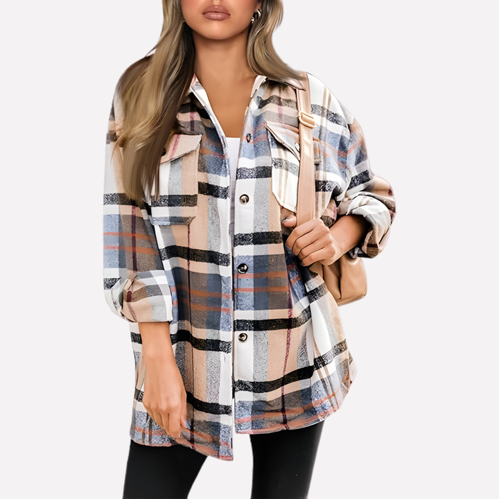 Kvinders Plaid Shacket