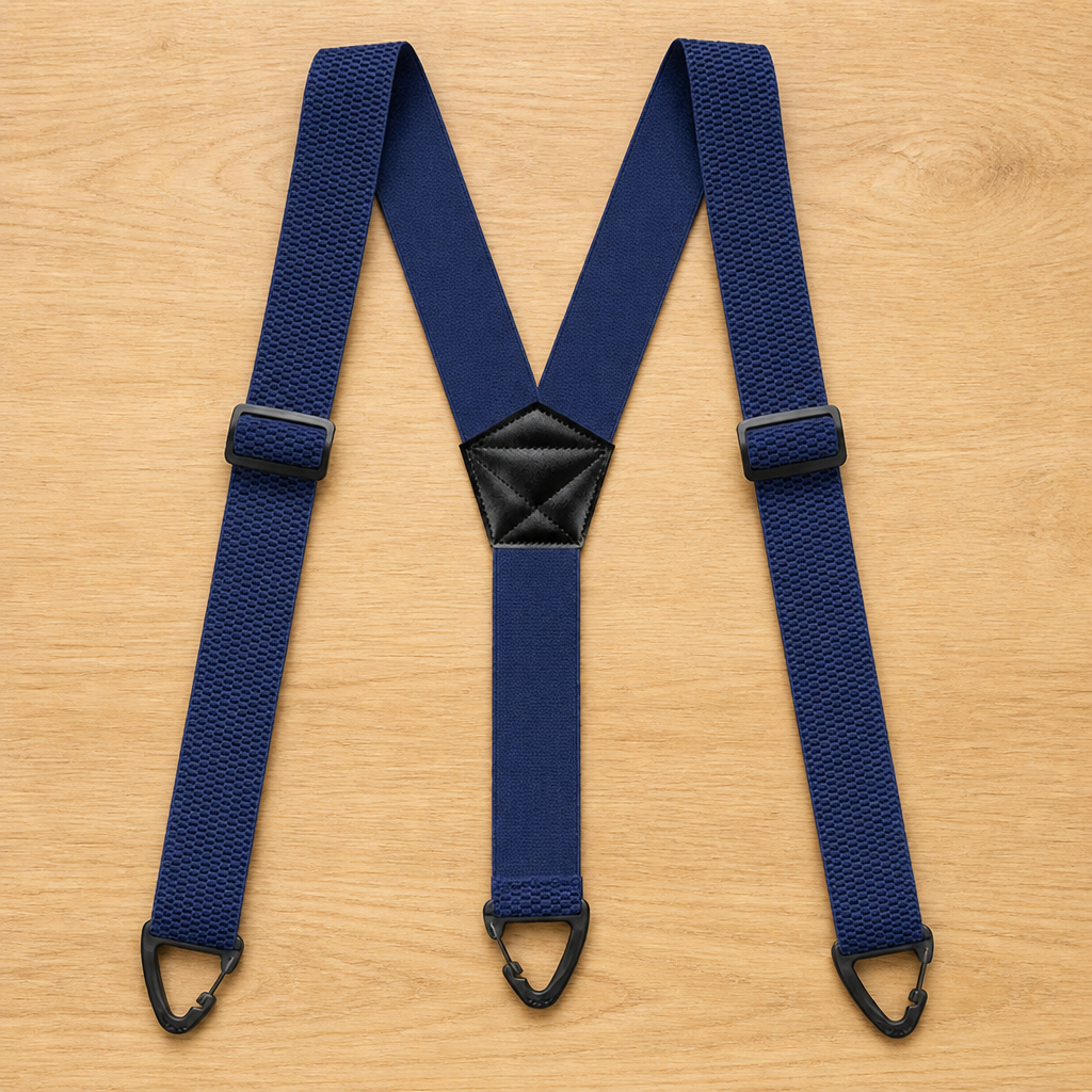 Elastiske seler til herrer, 3,8 cm brede med metalclips, X- eller Y-ryg