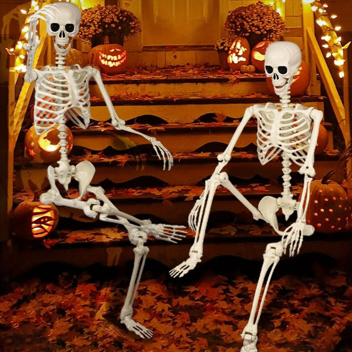 Stort 5,5 ft Halloween-skelet bevægelig udendørs udstillingsfigur