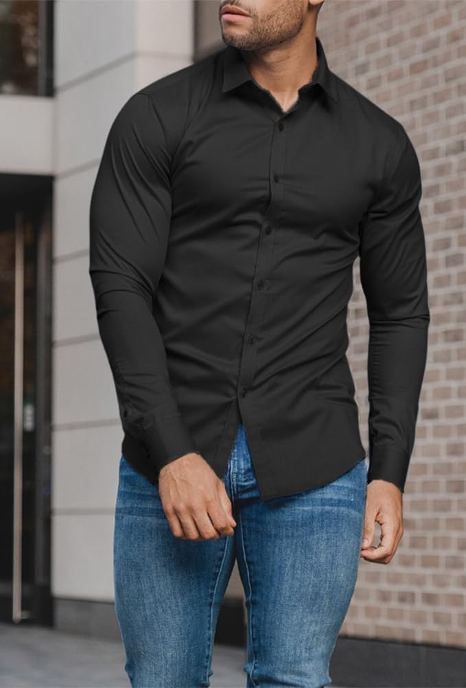 Slim fit-herreskjorte til foråret 2026 – strygefri – David