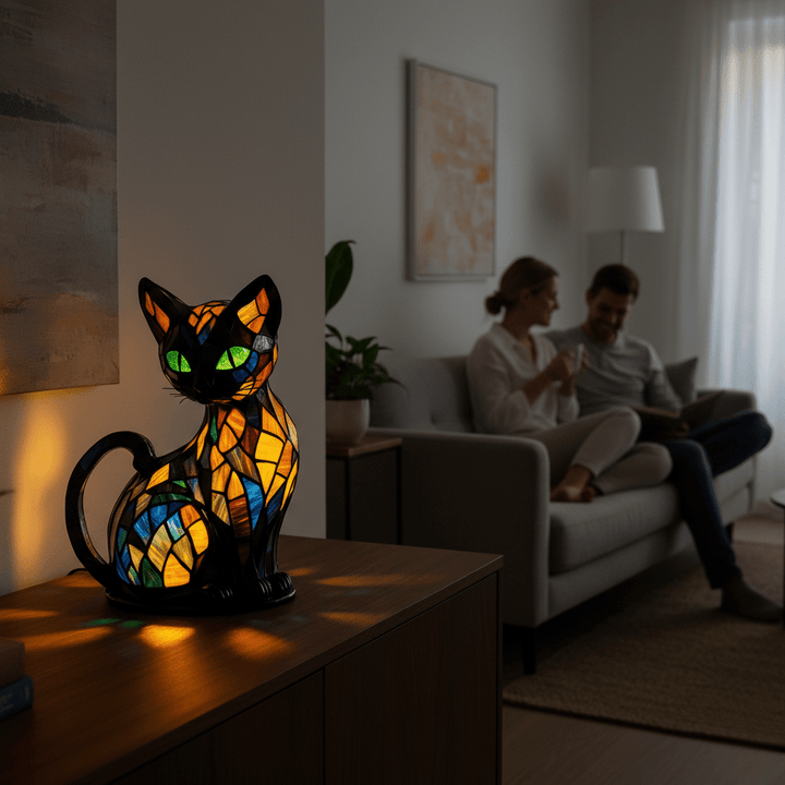 FELILUX – Legende LED-natlampe med kat-design og blødt ambientelys
