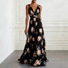 Kvinders Tulipan Print Chiffon Maxi Kjole