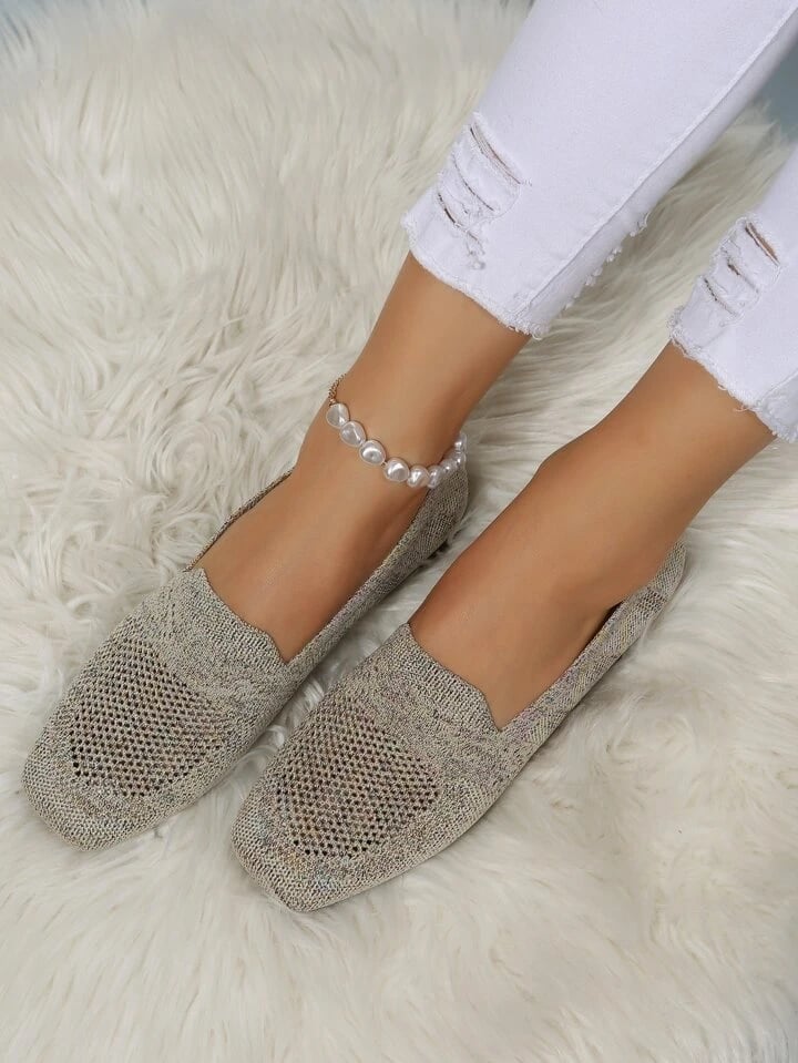 Ortopædiske slip-on-sneakers til damer med blød indersål og åndbart mesh