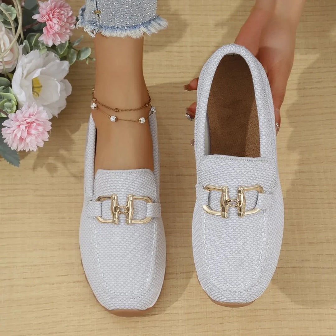 Kvinders Solid Farve Flade Sneakers